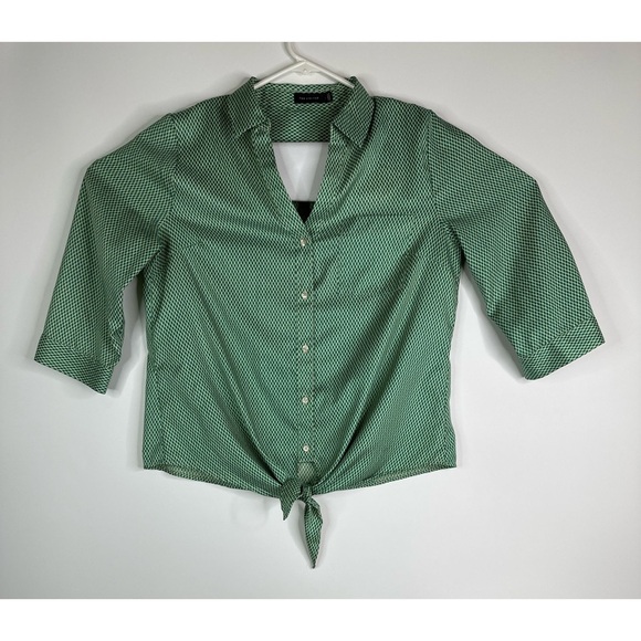 The Limited Abstract 3/4 Sleeves Button Down Shirt - Picture 1 of 11